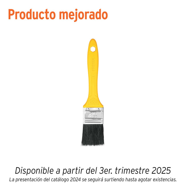 BRP-1-1/2 Brocha uso general de 1-1/2" con mango de plástico, PRETUL