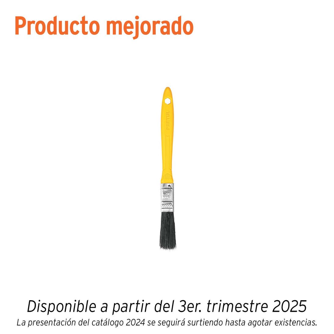 BRP-1/2 Brocha uso general de 1/2" con mango de plástico, PRETUL