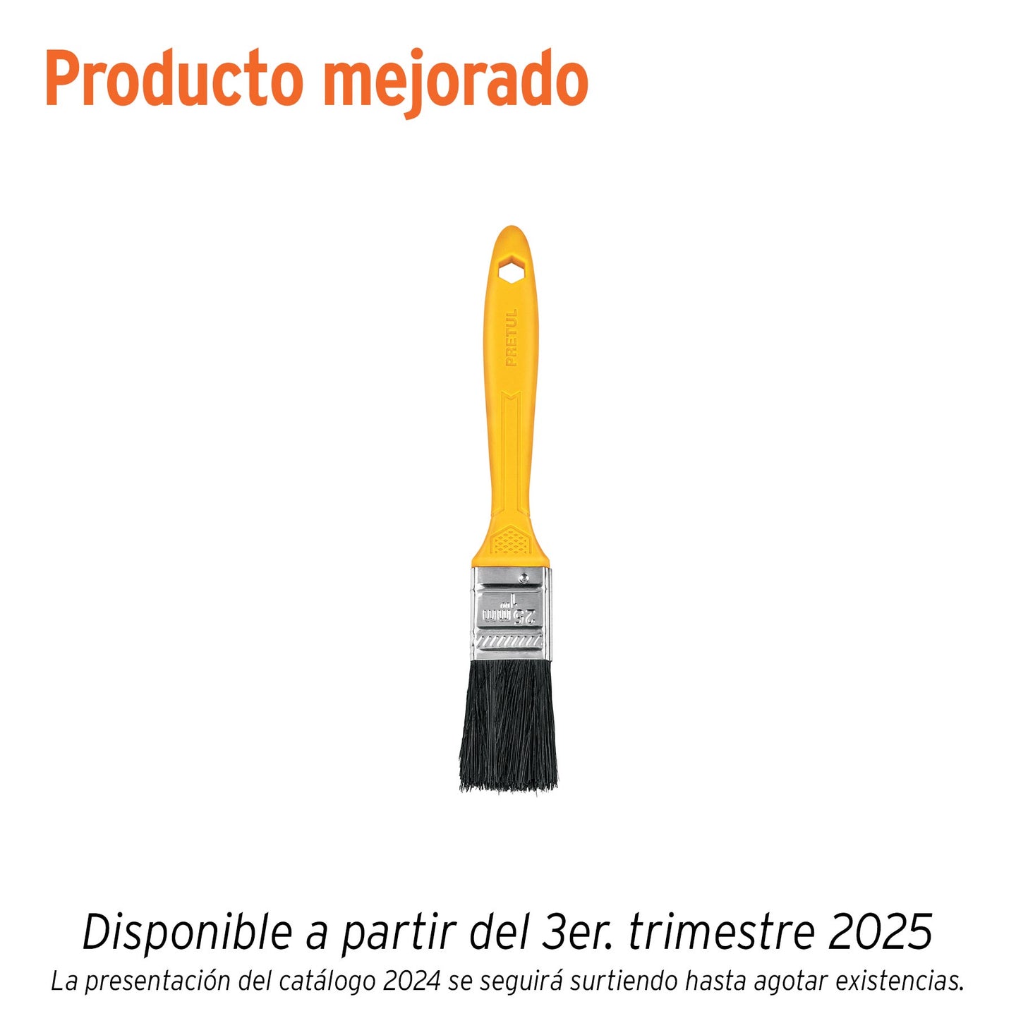 BRP-1 Brocha uso general de 1" con mango de plástico, PRETUL