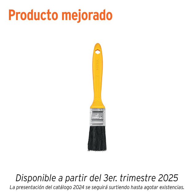 BRP-1 Brocha uso general de 1" con mango de plástico, PRETUL