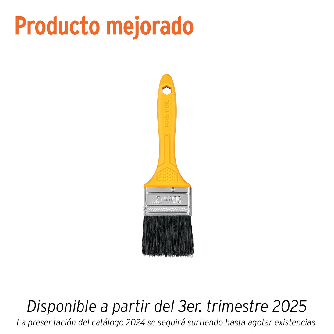 BRP-2 Brocha uso general de 2" con mango de plástico, PRETUL