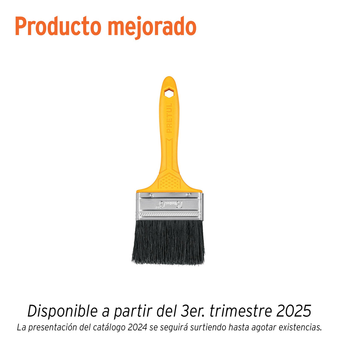 BRP-3 Brocha uso general de 3" con mango de plástico, PRETUL