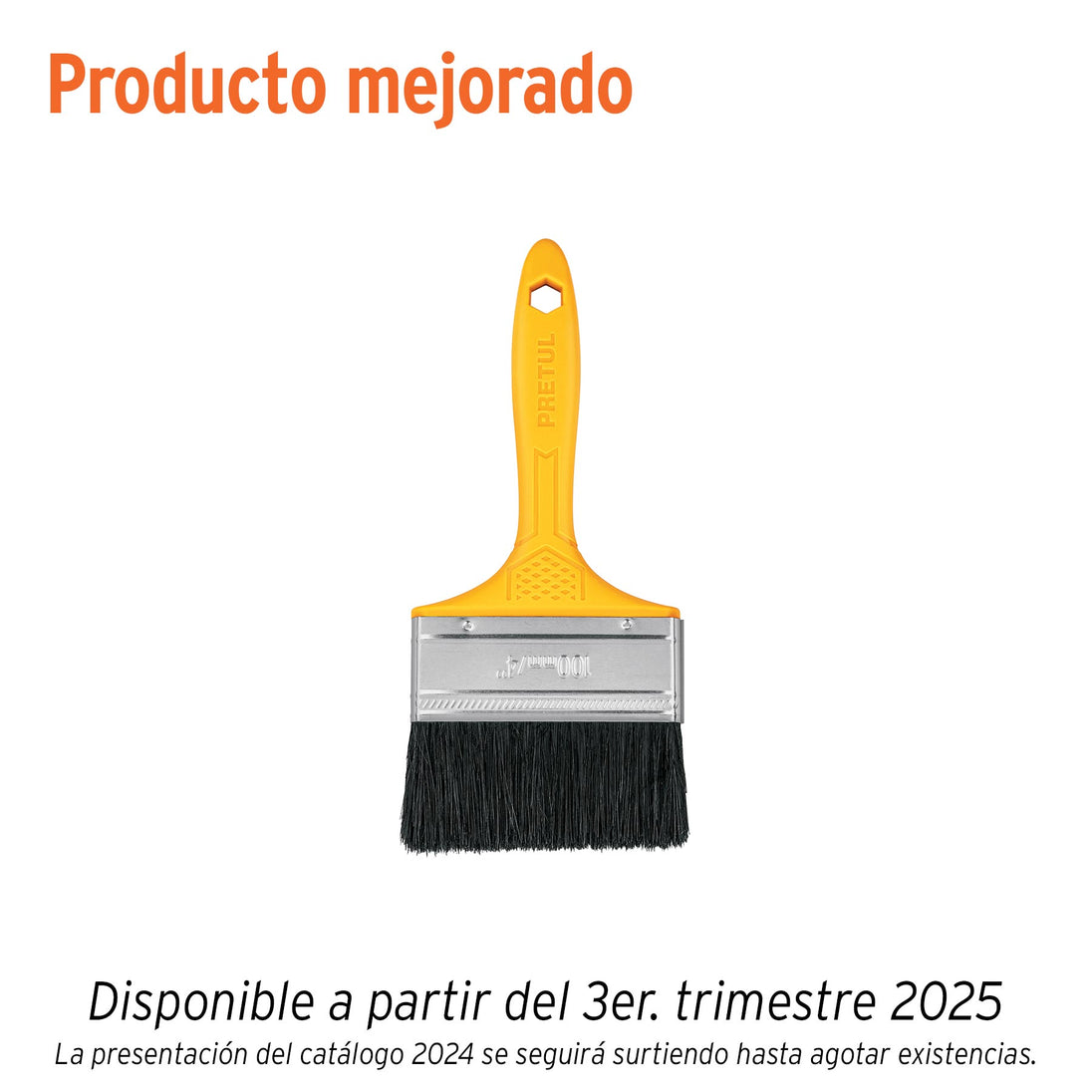 BRP-4 Brocha uso general de 4" con mango de plástico, PRETUL