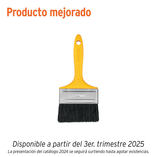 BRP-4 Brocha uso general de 4" con mango de plástico, PRETUL