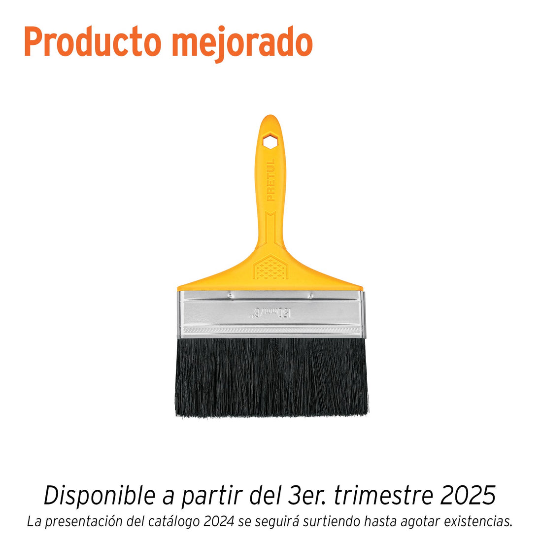 BRP-6 Brocha uso general de 6" con mango de plástico, PRETUL
