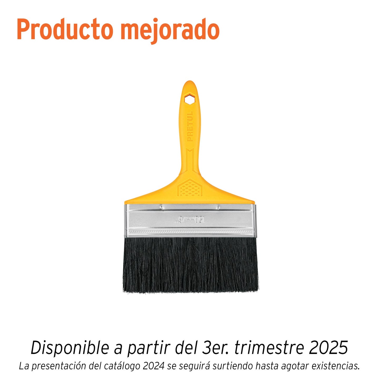 BRP-6 Brocha uso general de 6" con mango de plástico, PRETUL
