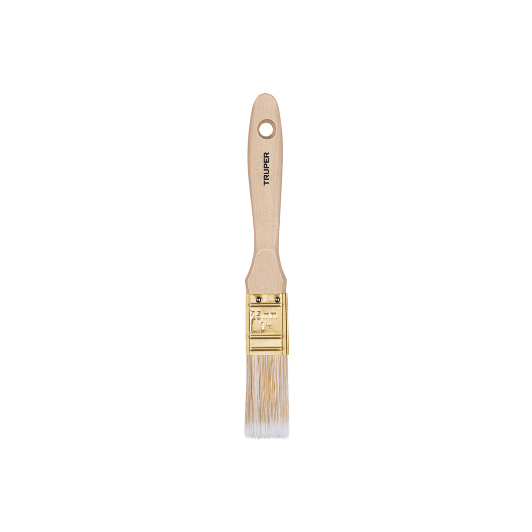 BRT-1S Brocha cerdas sintéticas 1" corte recto, mango de madera