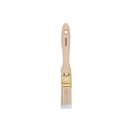BRT-1S Brocha cerdas sintéticas 1" corte recto, mango de madera