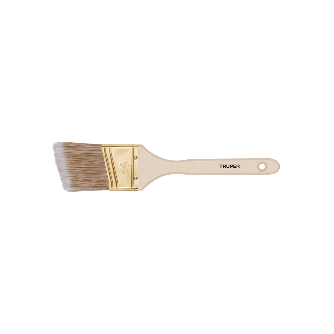 BRT-2-1/2AS Brocha cerdas sintéticas 2-1/2" corte angular, mango madera