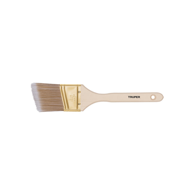 BRT-2-1/2AS Brocha cerdas sintéticas 2-1/2" corte angular, mango madera