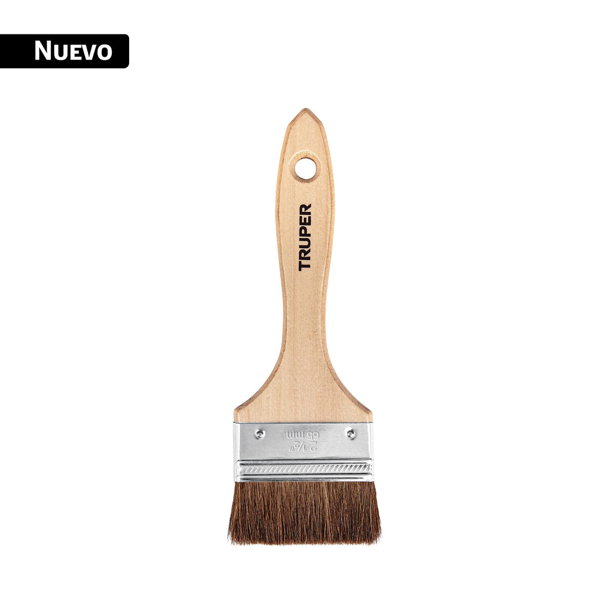 Brocha Truper 2-1/2" Pelo Natural Acabado Fino BRT-2-1/2C