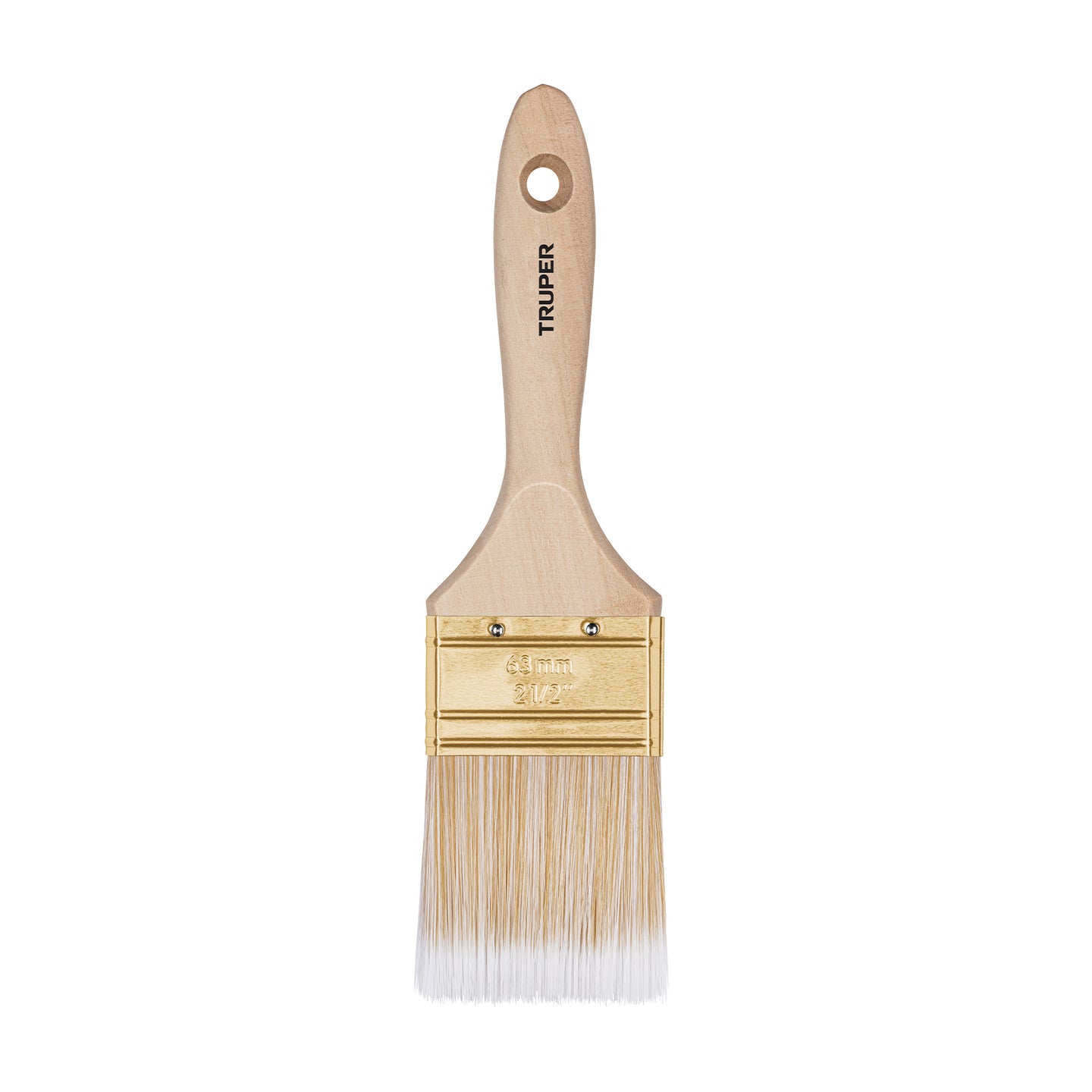 BRT-2-1/2S Brocha cerdas sintéticas 2-1/2" corte recto, mango de madera