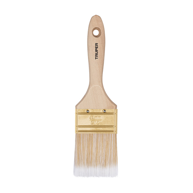 BRT-2-1/2S Brocha cerdas sintéticas 2-1/2" corte recto, mango de madera