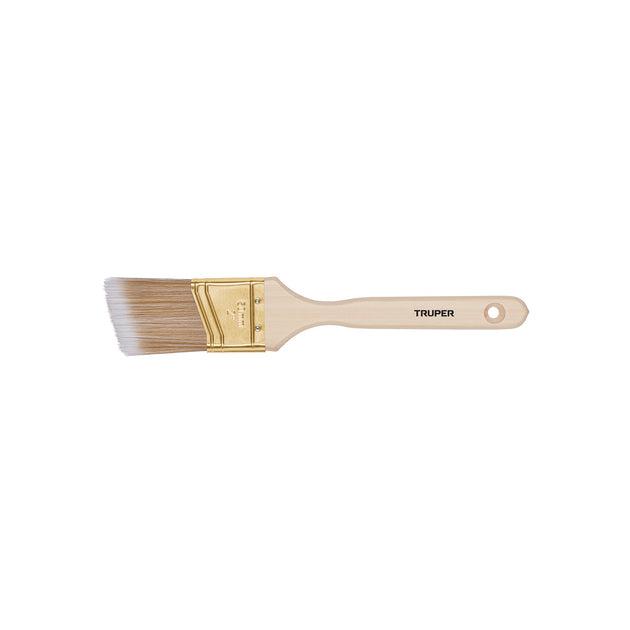 BRT-2AS Brocha cerdas sintéticas 2" corte angular, mango de madera