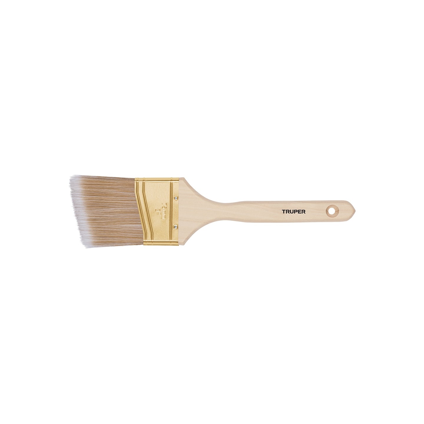 BRT-3AS Brocha cerdas sintéticas 3" corte angular, mango de madera
