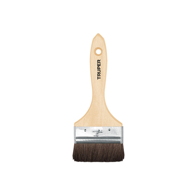 BRT-3C Brocha pelo de camello de 3" con mango de madera, TRUPER