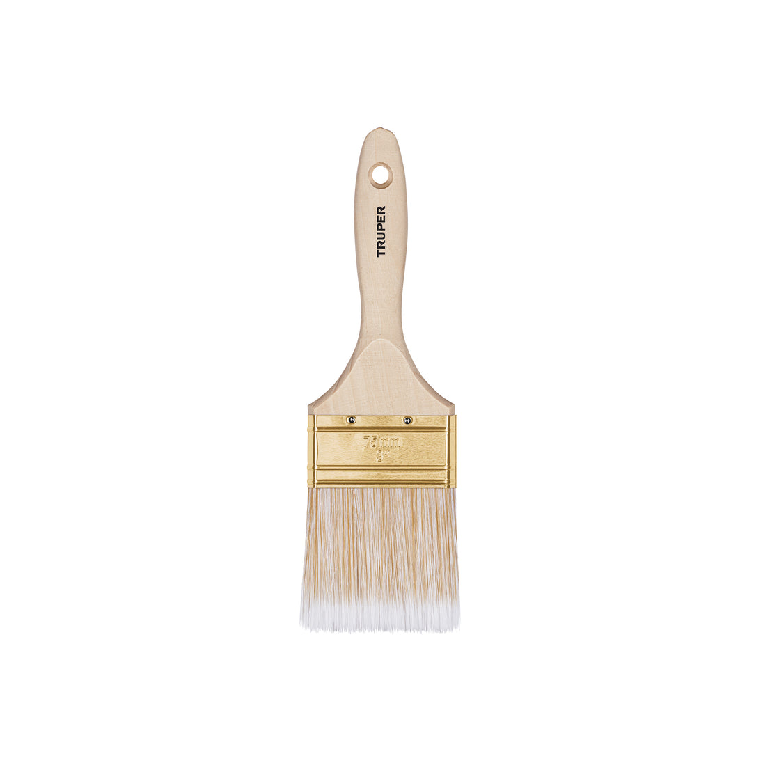 BRT-3S Brocha cerdas sintéticas 3" corte recto, mango de madera