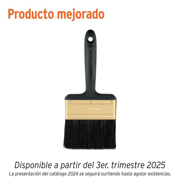 BRT-4X Brocha profesional de 4" mango de plástico, Truper Expert
