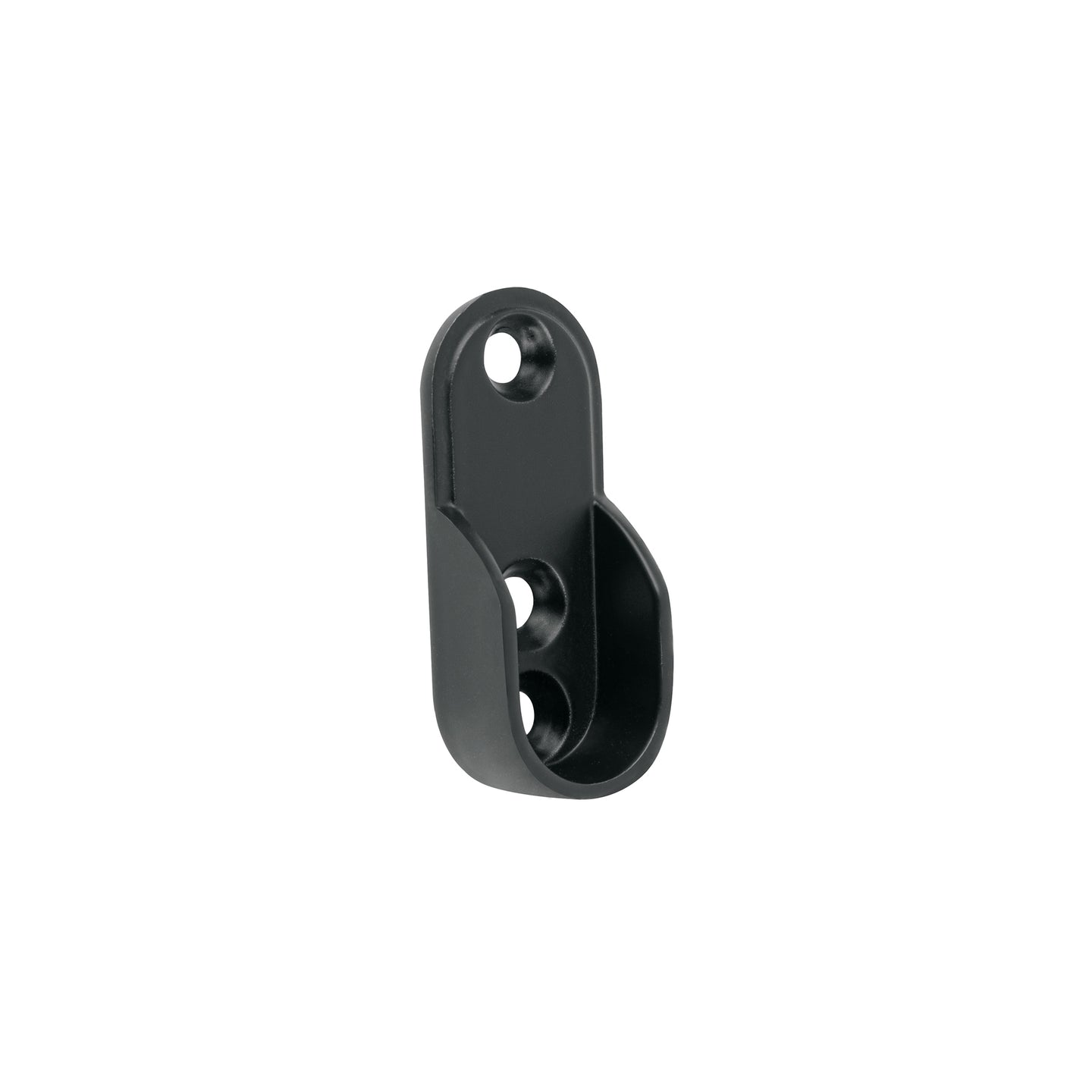 BTO-5N Brida negra para tubo ovalado de closet, HERMEX