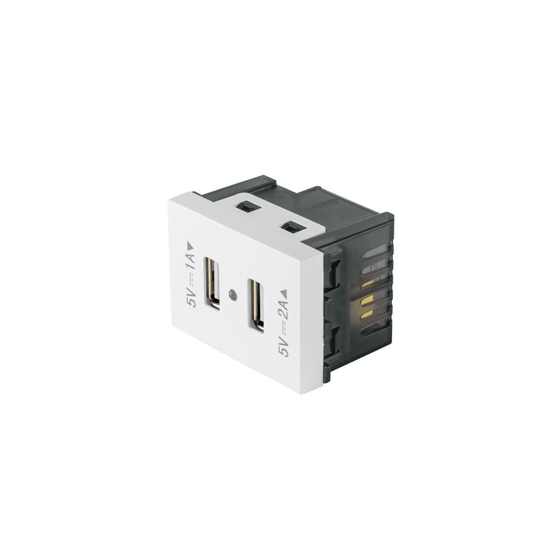 C2USB-EB Toma con 2 puertos USB, 1.5 módulos, línea Española, blanco