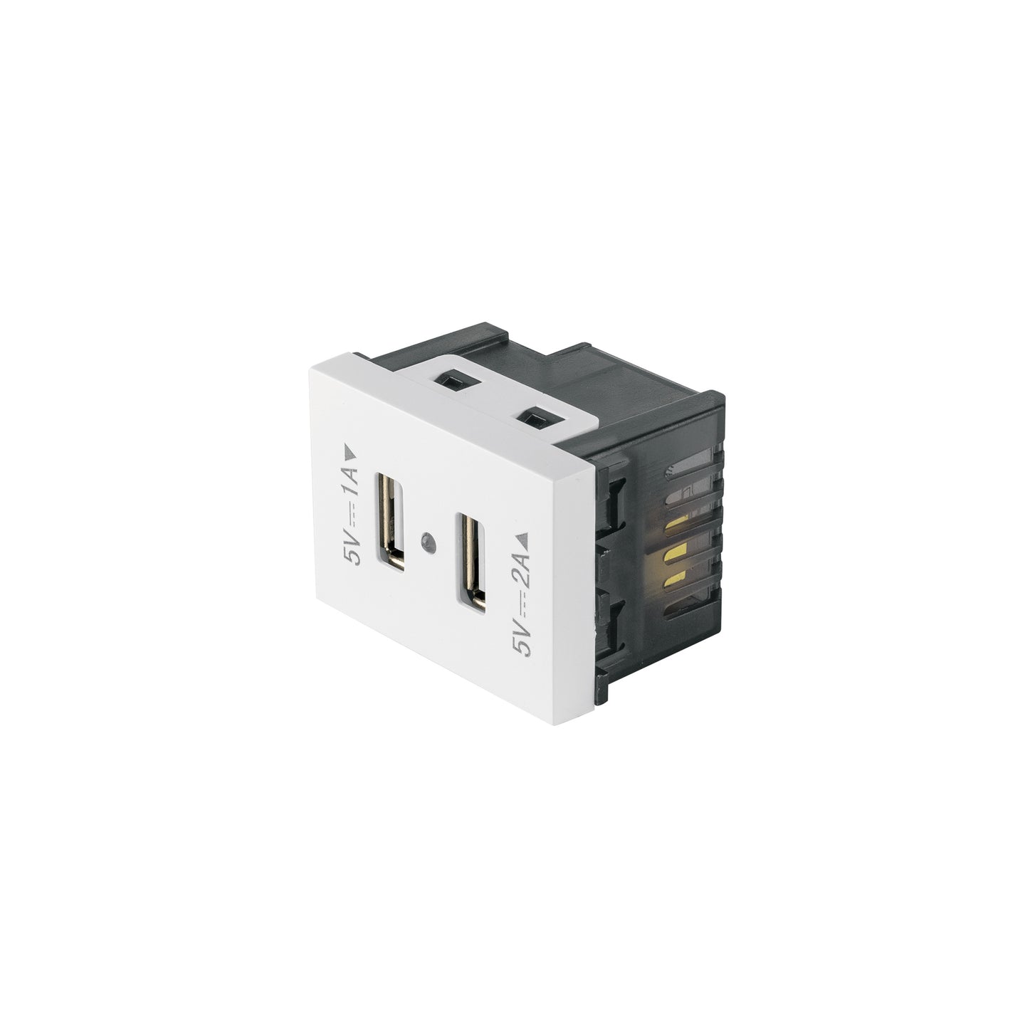 C2USB-EB Toma con 2 puertos USB, 1.5 módulos, línea Española, blanco