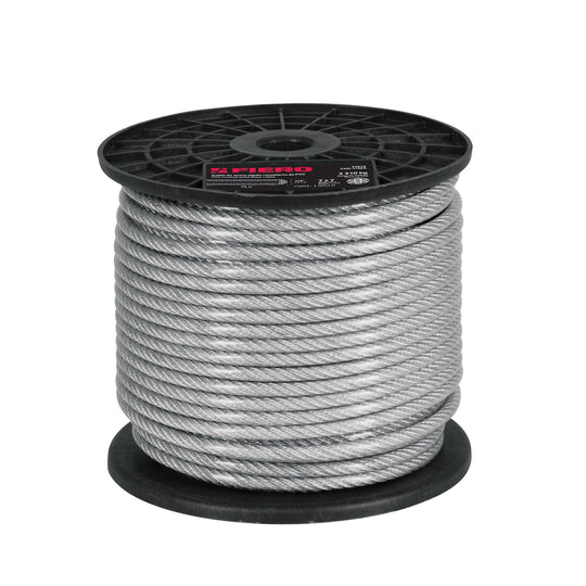 CAB-1/16RX Metro de cable rígido 1/16" acero 7x7 recubierto PVC, 75 m