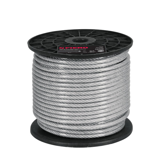 CAB-1/16RX Metro de cable rígido 1/16" acero 7x7 recubierto PVC, 75 m