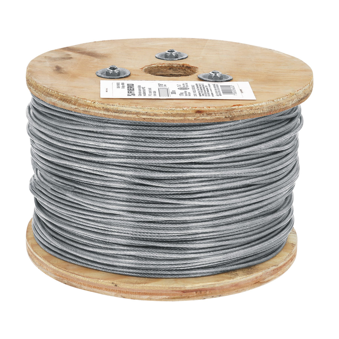 CAB-1/16RX3 Metro de cable rígido 1/16" acero 7x7 recubierto PVC, 300 m