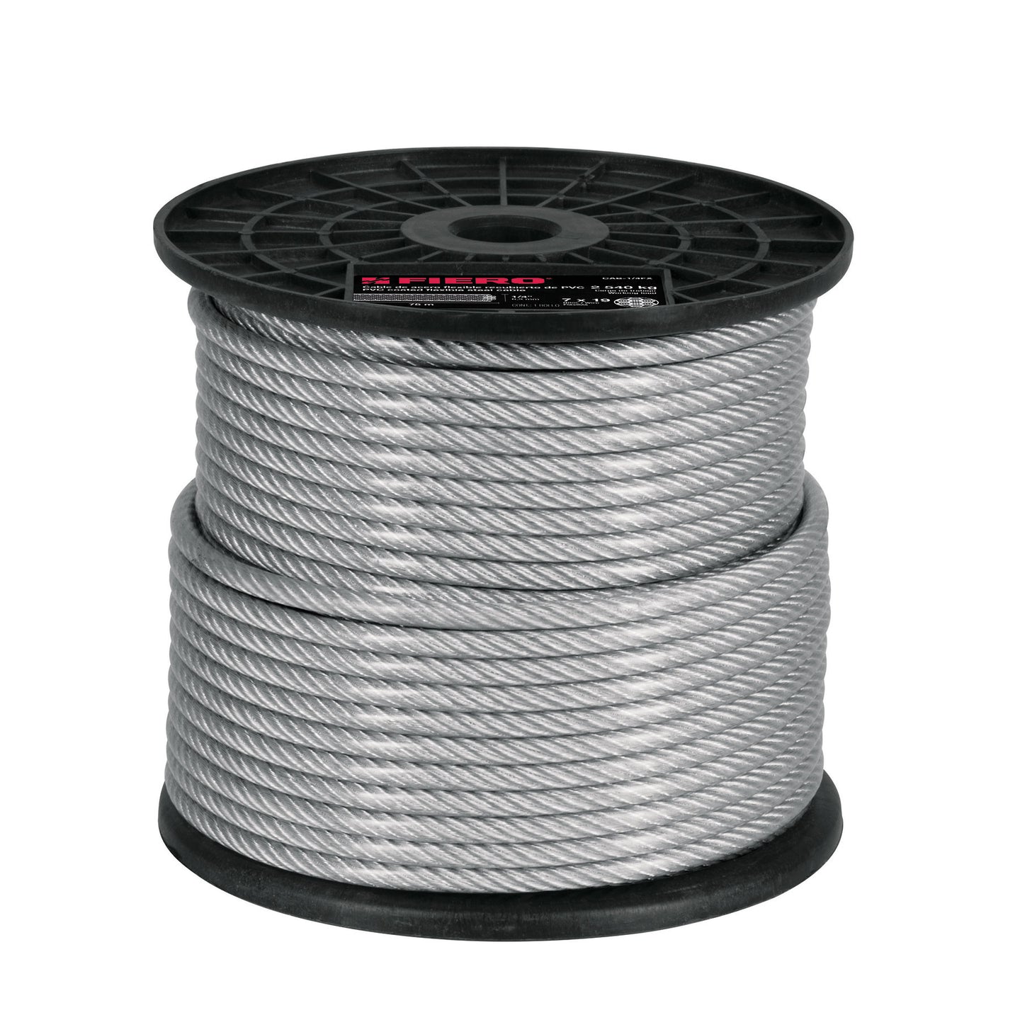 CAB-1/4FX Metro cable flexible 1/4" acero 7x19 recubierto PVC, 75 m