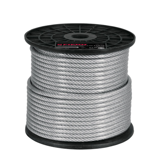 CAB-1/4FX Metro cable flexible 1/4" acero 7x19 recubierto PVC, 75 m