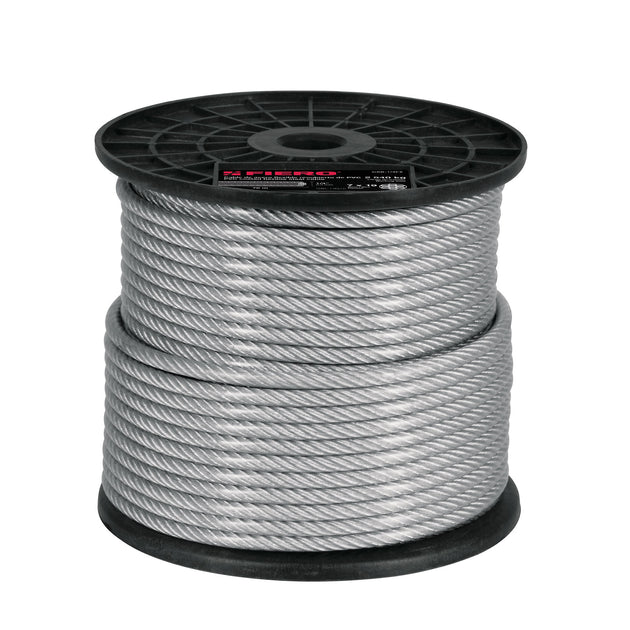 CAB-1/4FX Metro cable flexible 1/4" acero 7x19 recubierto PVC, 75 m