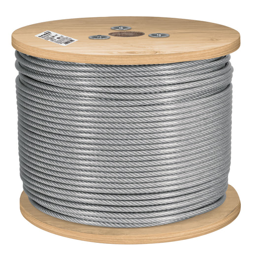 CAB-1/4FX3 Metro cable flexible 1/4" acero 7x19 recubierto PVC, 300 m