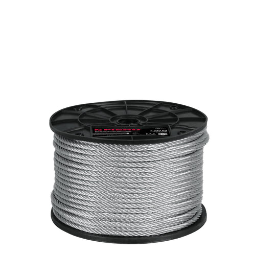 CAB-1/4R Metro de cable rígido 1/4" de acero 7x7 hilos, 75 m, FIERO
