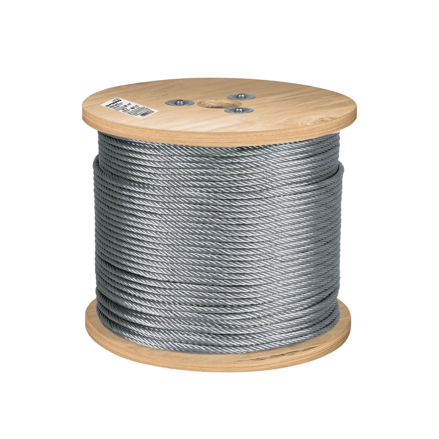 CAB-1/4RX3 Metro de cable rígido 1/4" acero 7x7 recubierto PVC, 300 m