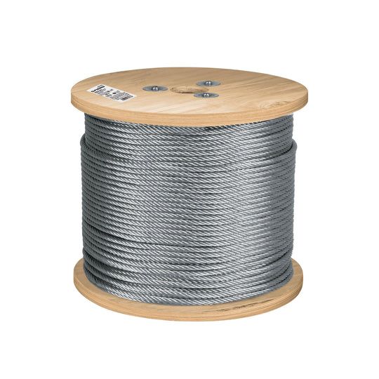 CAB-1/4RX3 Metro de cable rígido 1/4" acero 7x7 recubierto PVC, 300 m
