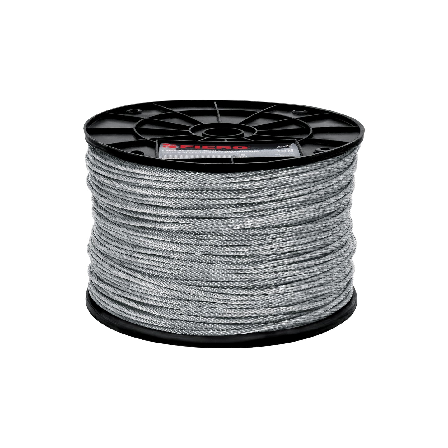 CAB-1/8F3 Metro de cable flexible 1/8" de acero 7x19 hilos, 300 m