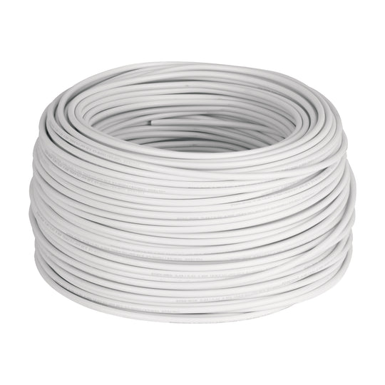 CAB-10B Rollo de 100 m de cable THHW-LS 10 AWG blanco, VOLTECK