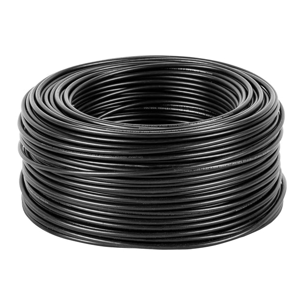 CAB-10N Rollo de 100 m de cable THHW-LS 10 AWG negro, VOLTECK