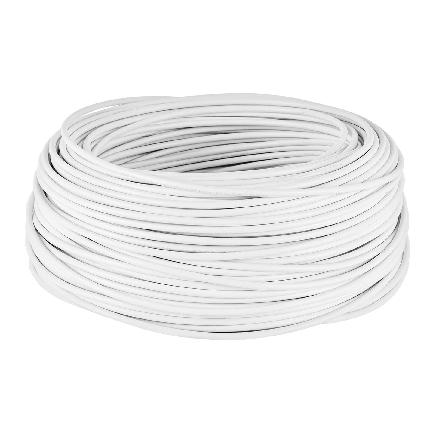 CAB-12B Rollo de 100 m de cable THHW-LS 12 AWG blanco, VOLTECK
