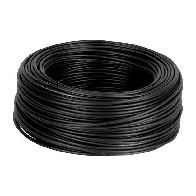 CAB-12N Rollo de 100 m de cable THHW-LS 12 AWG negro, VOLTECK