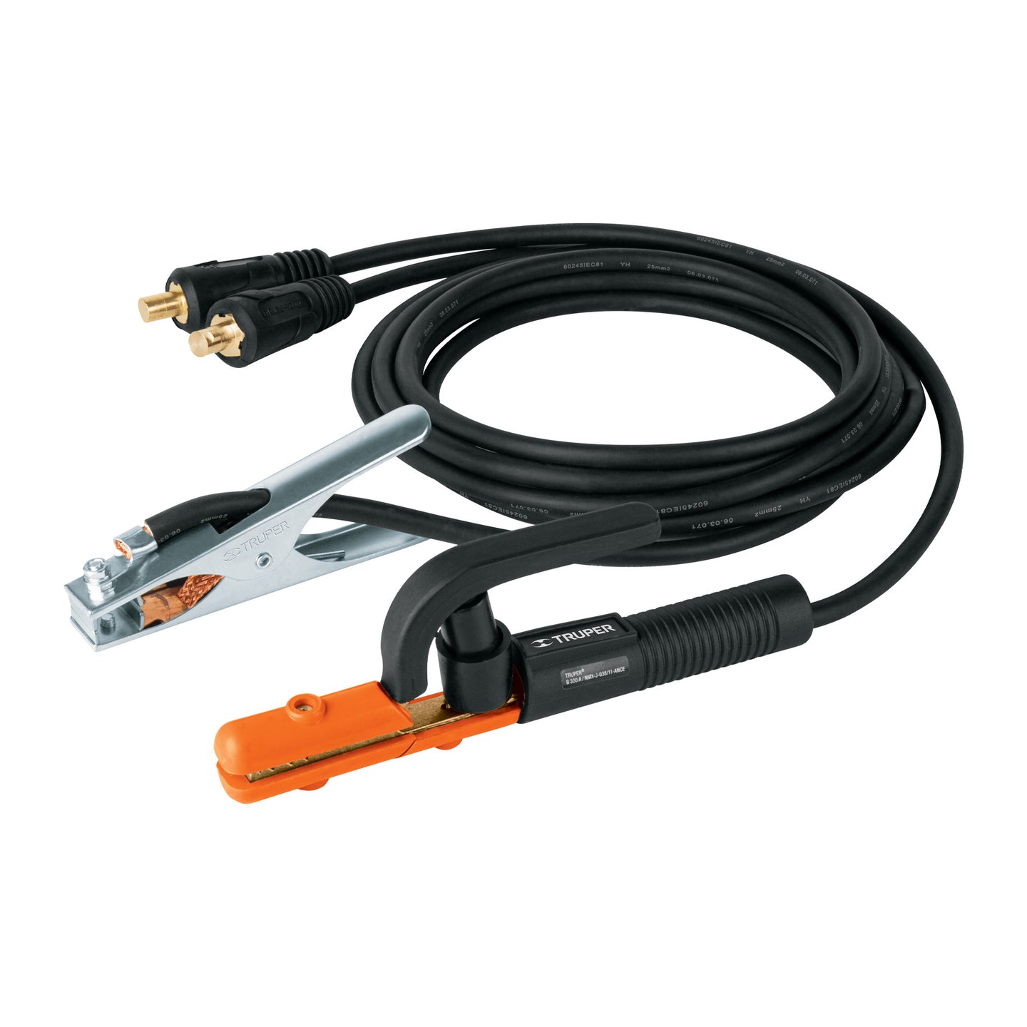 CAB-210X Cables portaelectrodo y pinza de tierra 200A, 1/2", TRUPER