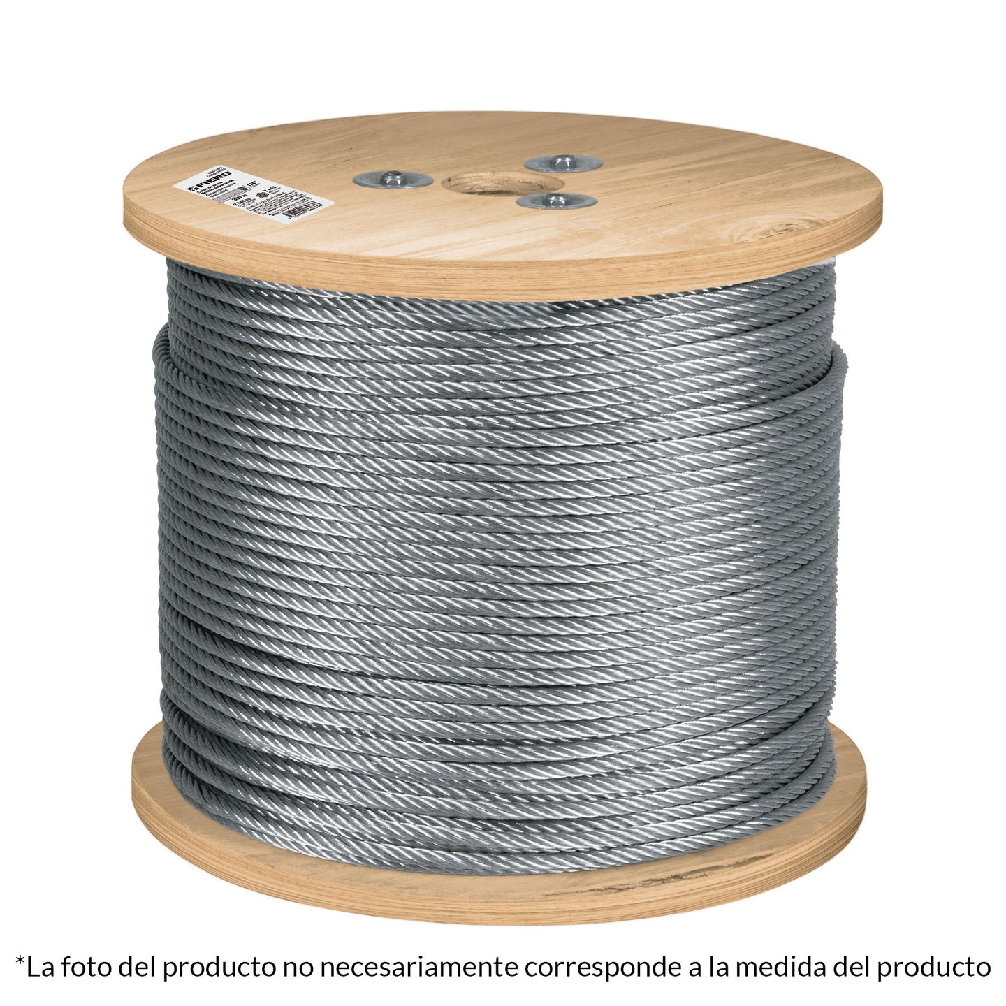 CAB-3/16F3 Metro de cable flexible 3/16" de acero 7x19 hilos, 300 m