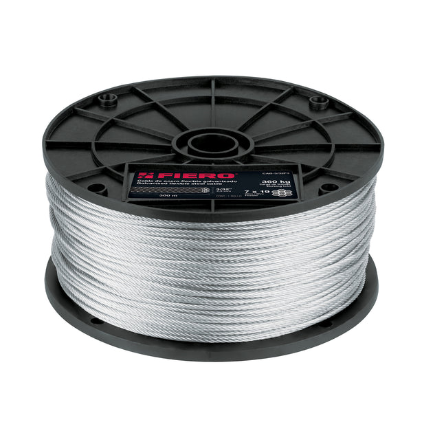 CAB-3/32F3 Metro de cable flexible 3/32" de acero 7x19 hilos, 300 m