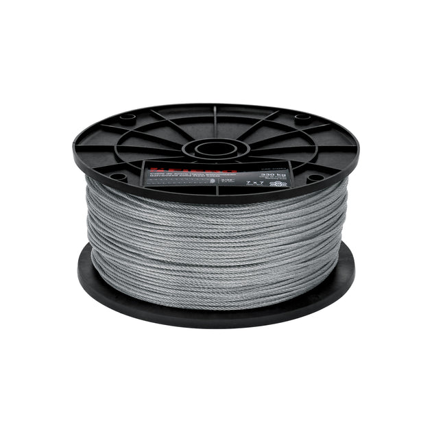 CAB-3/32R3 Metro de cable rígido 3/32" de acero 7x7 hilos, 300 m, FIERO
