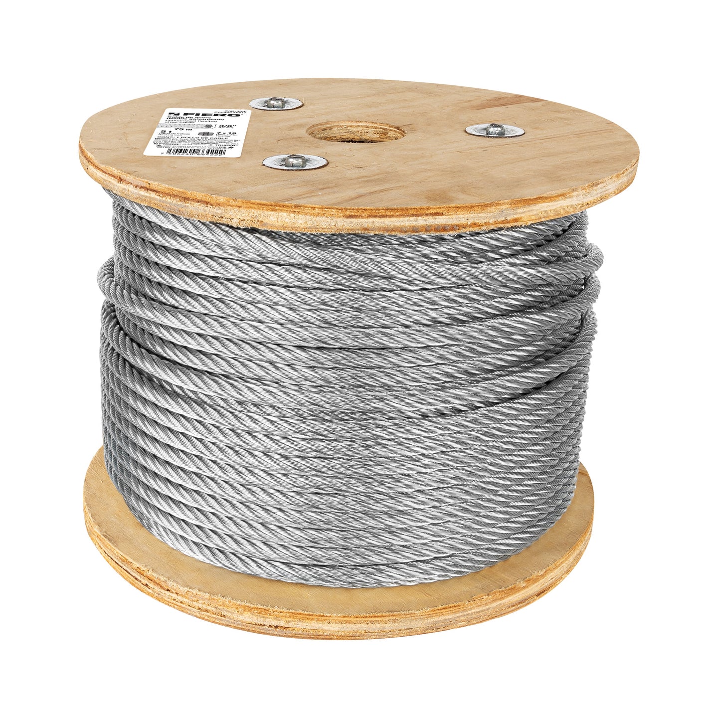 CAB-3/8F Metro de cable flexible 3/8" de acero 7x19 hilos, 75 m