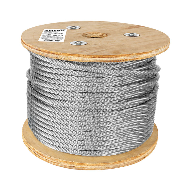 CAB-3/8F Metro de cable flexible 3/8" de acero 7x19 hilos, 75 m