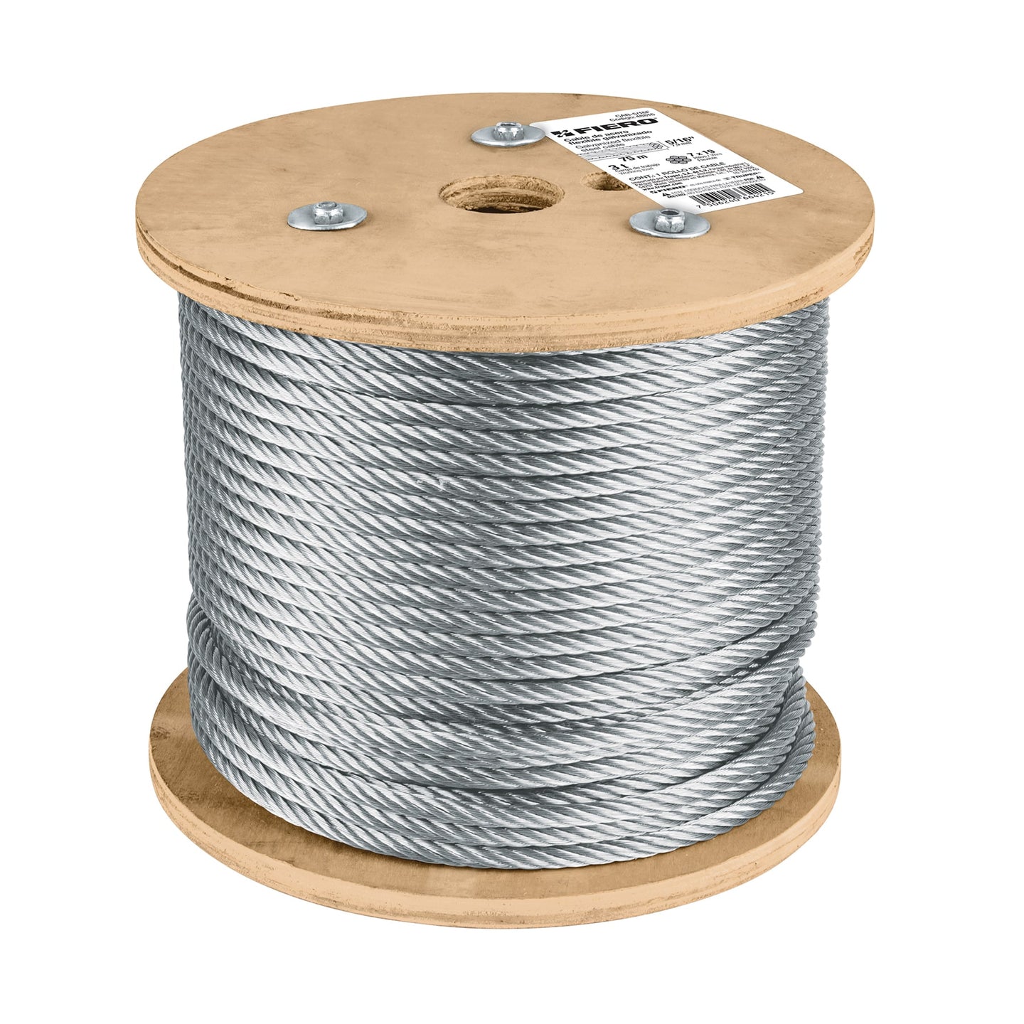 CAB-5/16F Metro de cable flexible 5/16" de acero 7x19 hilos, 75 m