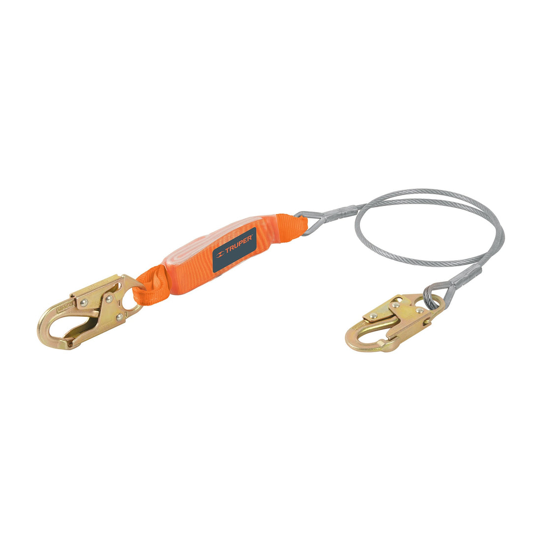 CAB-5434-18-A Línea de vida 1.8 m cable de acero, absorbedor impacto, ANSI