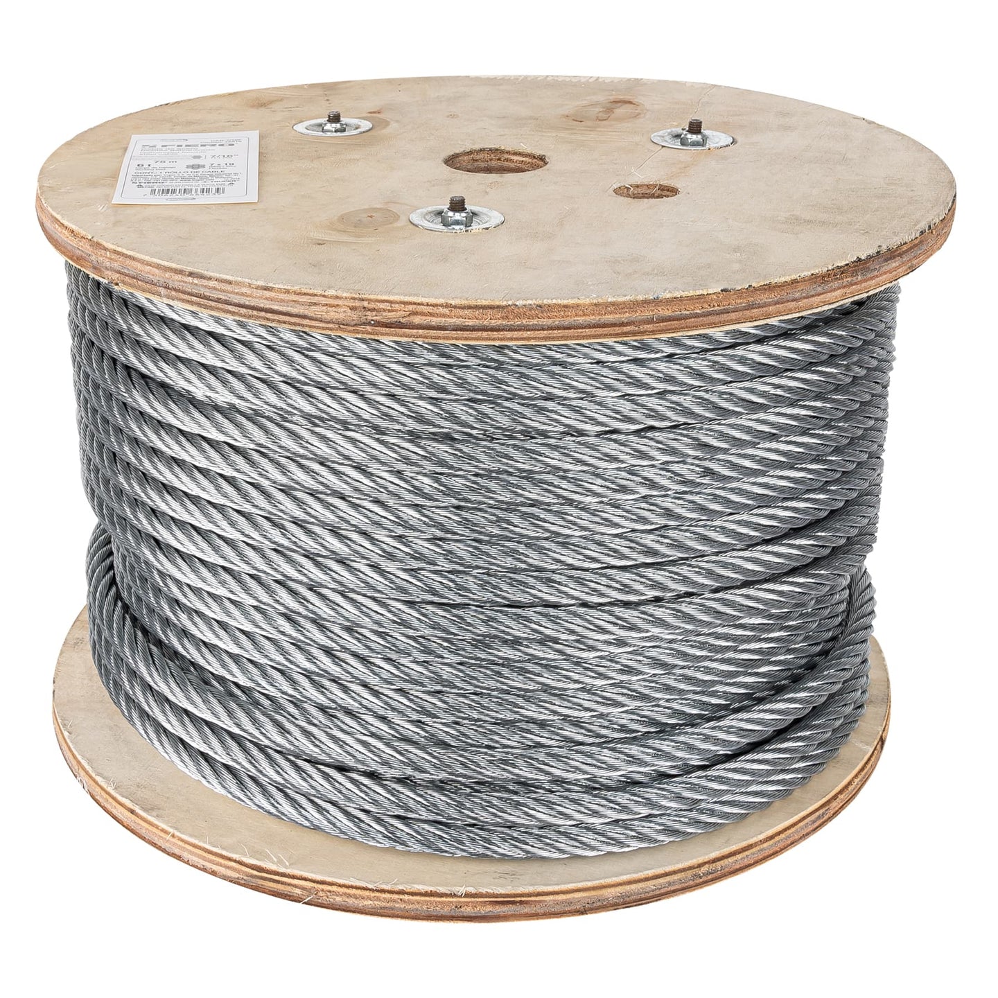 CAB-7/16F Metro de cable flexible 7/16" de acero 7x19 hilos, 75 m