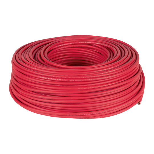 CAB-8R Rollo de 100 m de cable THHW-LS 8 AWG rojo, VOLTECK
